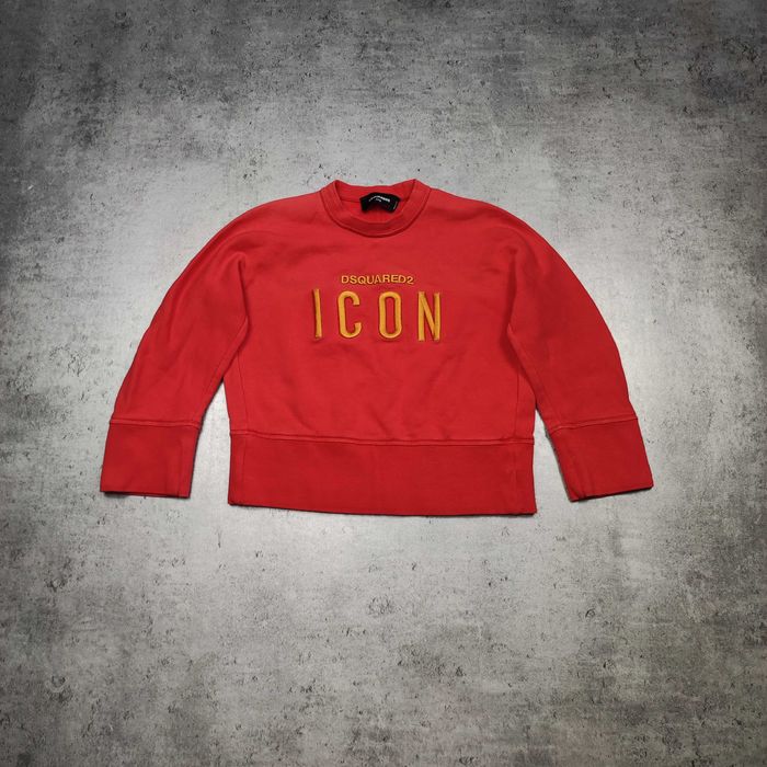 DAMSKA Bluza PREMIUM Duże Logo Haft DSQ2 Dsquared2 Icon Krótka Crop