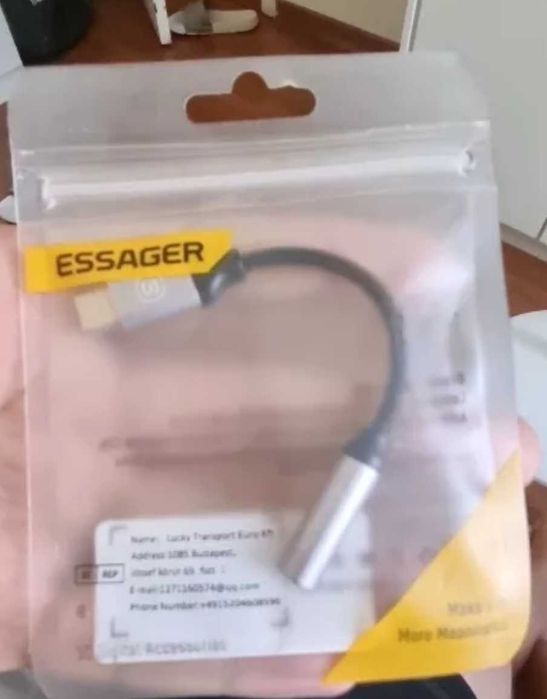 Adaptador fones type c jack 3,5 novo