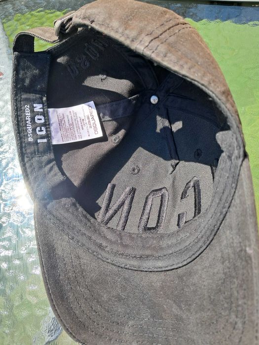 Dsquared2 Cap czarna snap back Baseball czapka z daszkiem ICON