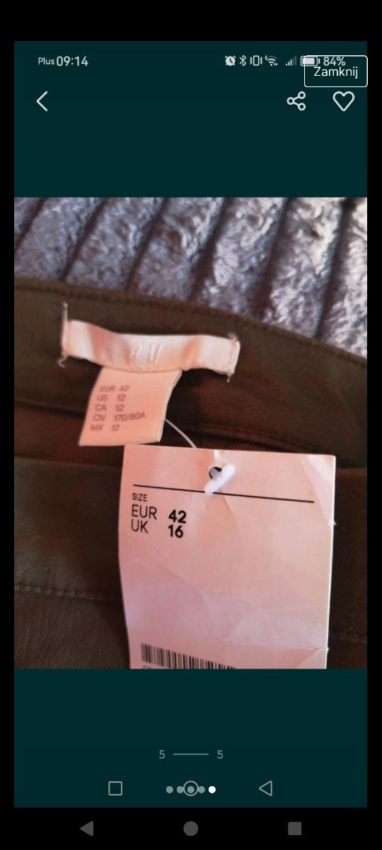 Spodnie skóra H&M