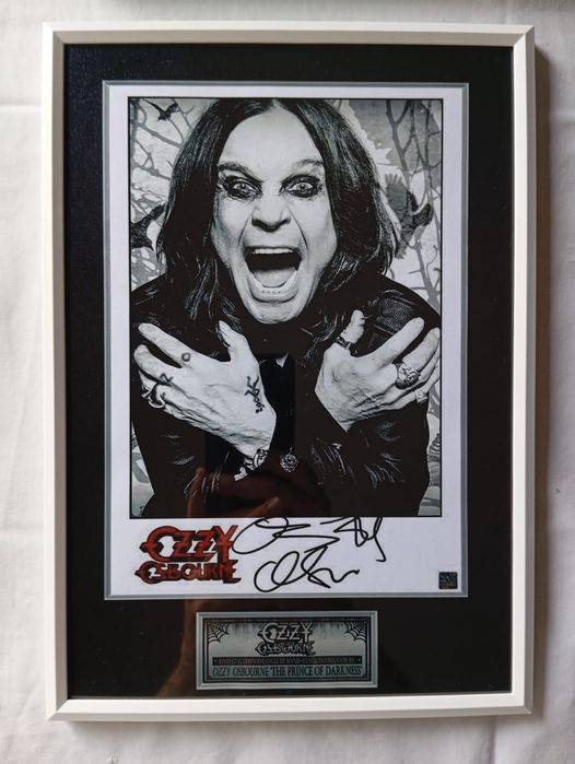 Moldura The Prince of Darkness com Autógrafo (A4)