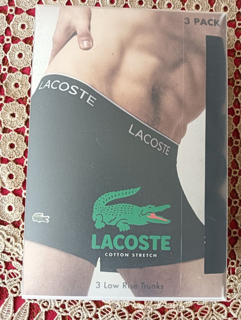 Bokserki męskie Lacoste XL 3pak czarne