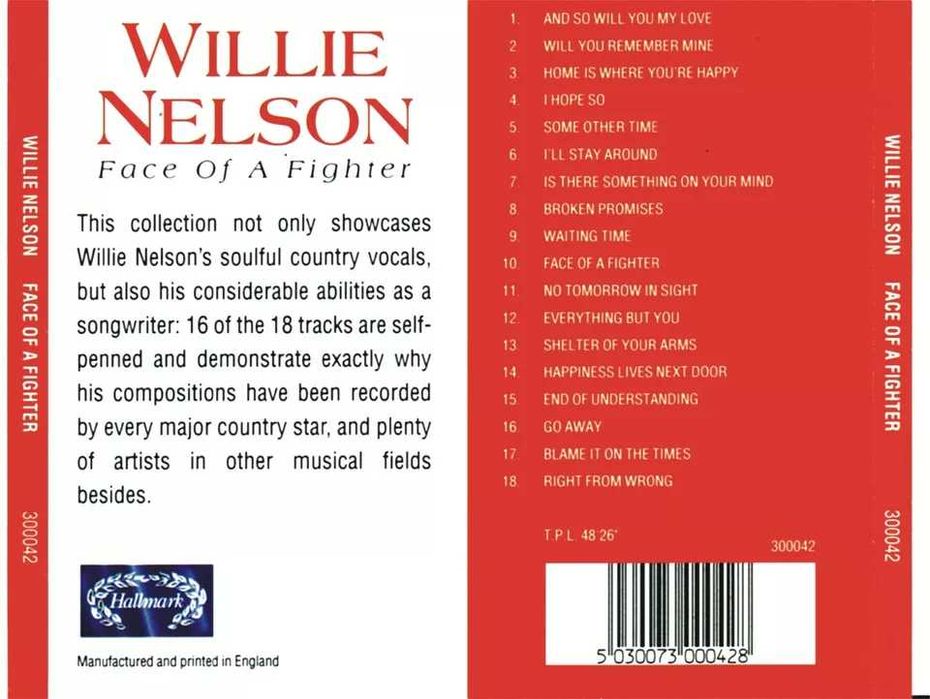 Willie Nelson - FACE OF A FIGHTER - CD 1995