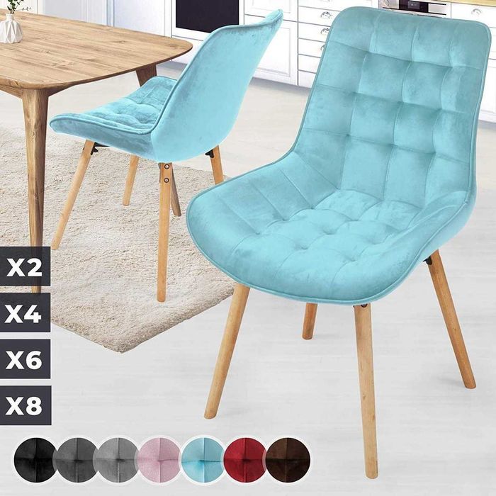 Nowe krzesło / fotel /stołek /taboret z oparciem /2szt/ aksamit !K366!