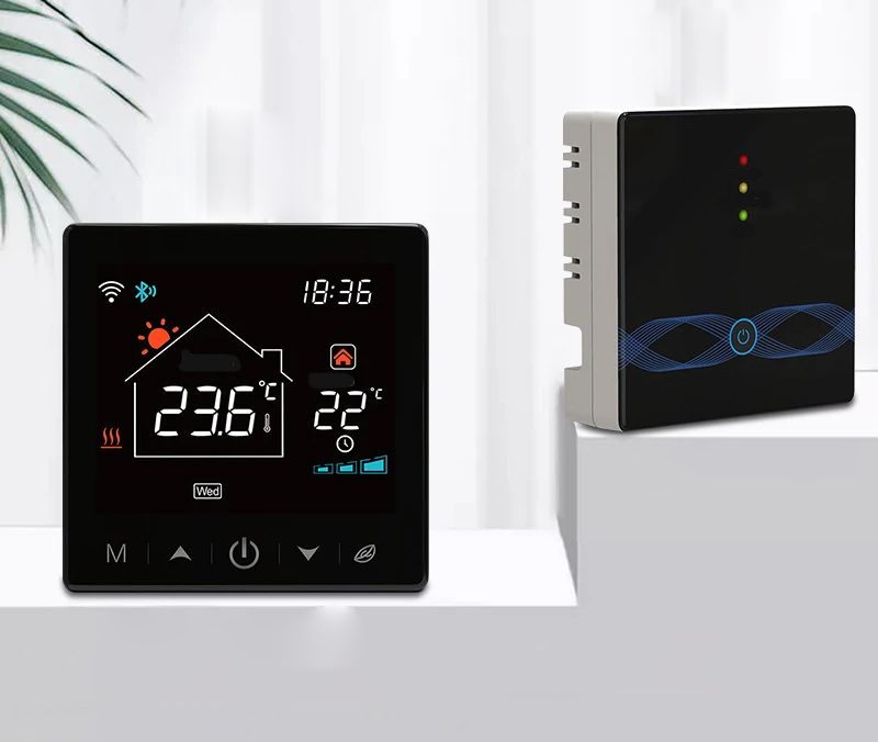 Bezprzewodowy termostat pokojowy z ekranem LCD i czujnikiem 433 MHz