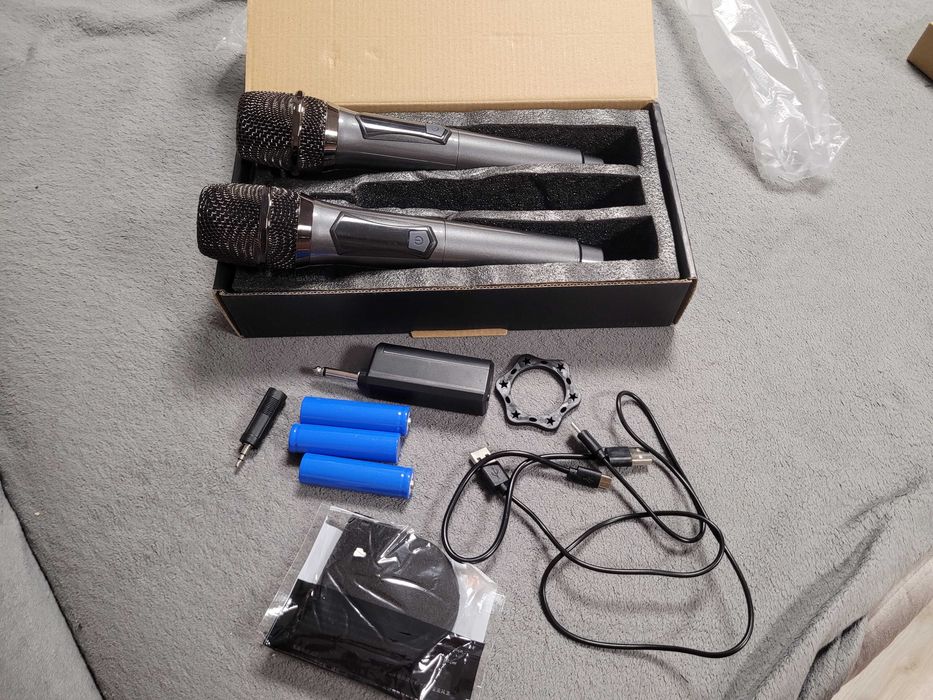 Zestaw mikrofonow bezprzewodowych 2x mikrofon