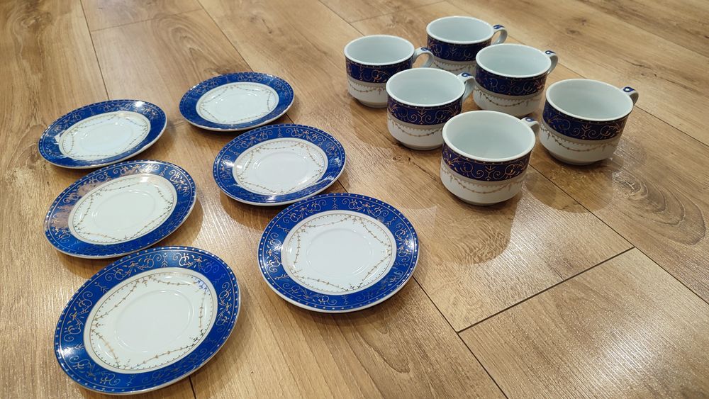 Zestaw kawowy porcelana 12 sztuk