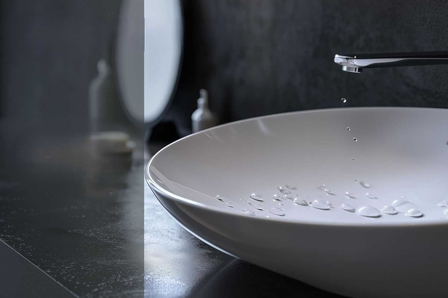 Umywalka ceramiczna Waschbecken24, owalna, wysoka jakość, biały kolor