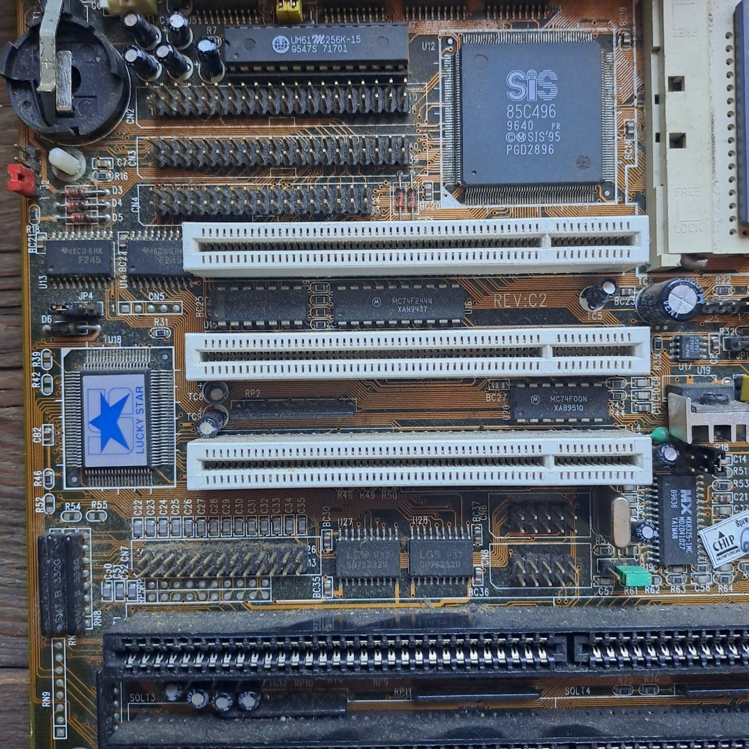 Retro Płyta główna Lucky Star z procesorem 486DX4 100Mhz i ram