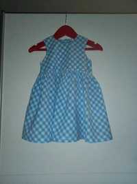 H&M śliczna sukienka sukieneczka krata 68/74