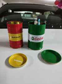 Latas Shell e Castrol