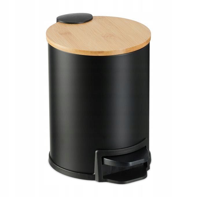 Kosz na śmieci Relaxdays Kosz na śmieci łazienkowy 3 l czarny