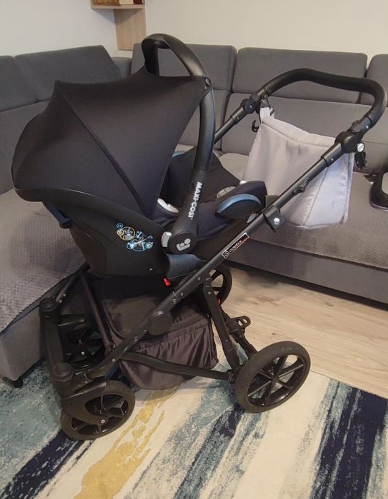 Zestaw 4w1: Wózek Coletto Astin + fotelik Maxi-Cosi + śpiworek Cottonm