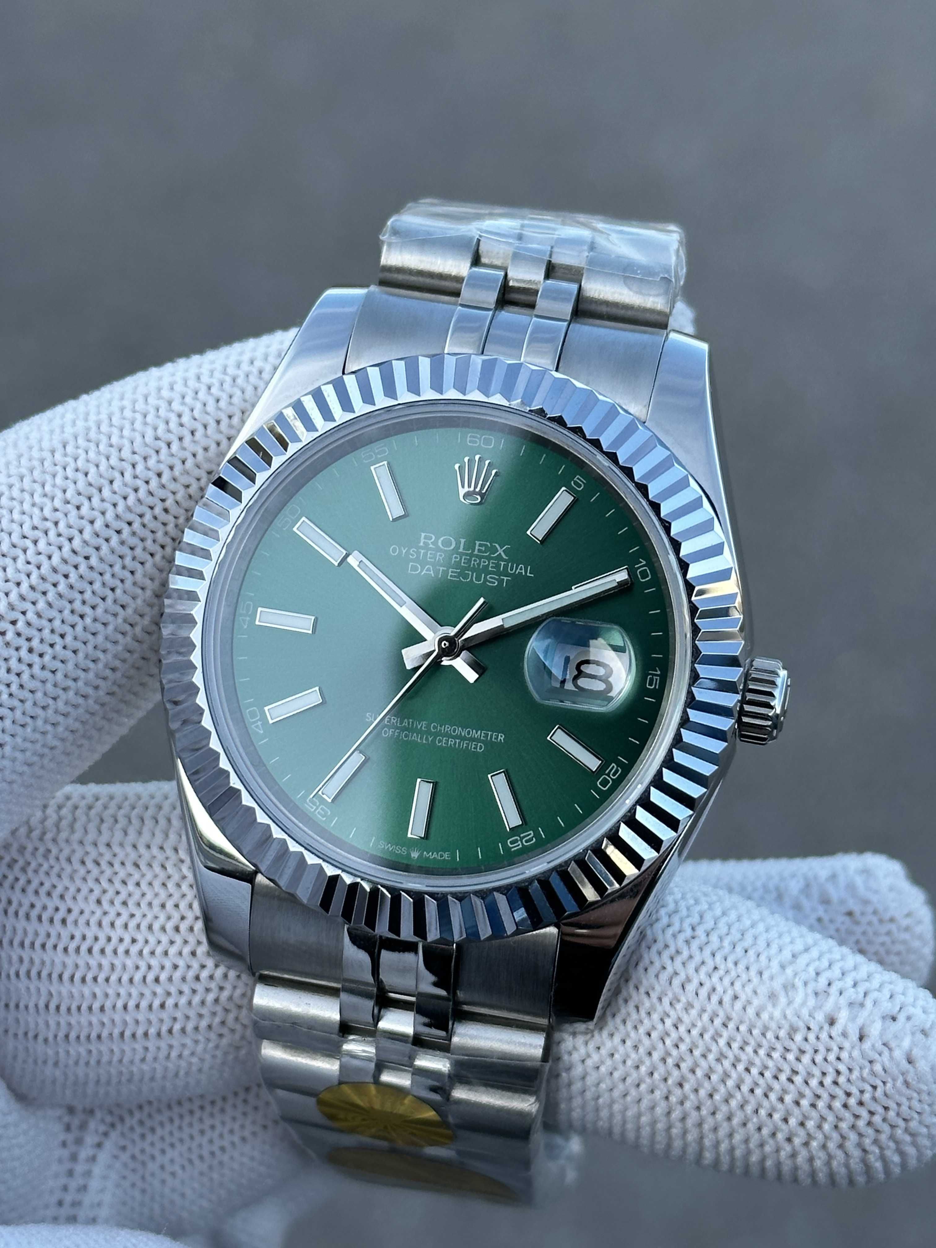 Швейцарские часы Rolex Datejust Green. Топ модель