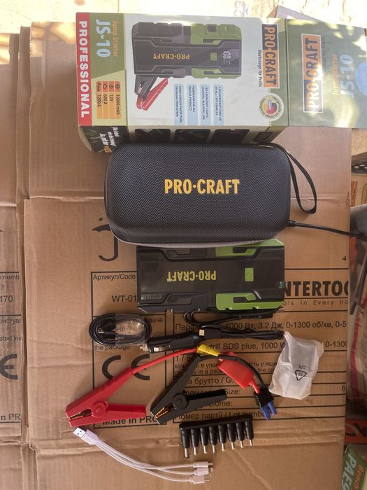 Автомобільний пуско-зарядний пристрій Procraft JS-10 ПаверБанк