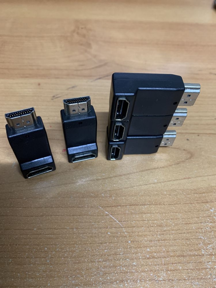 Adaptador HDMI Macho/HDMI Fêmea ângulo curvo