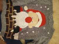 Świąteczny sweterek plus spodnie polarowe