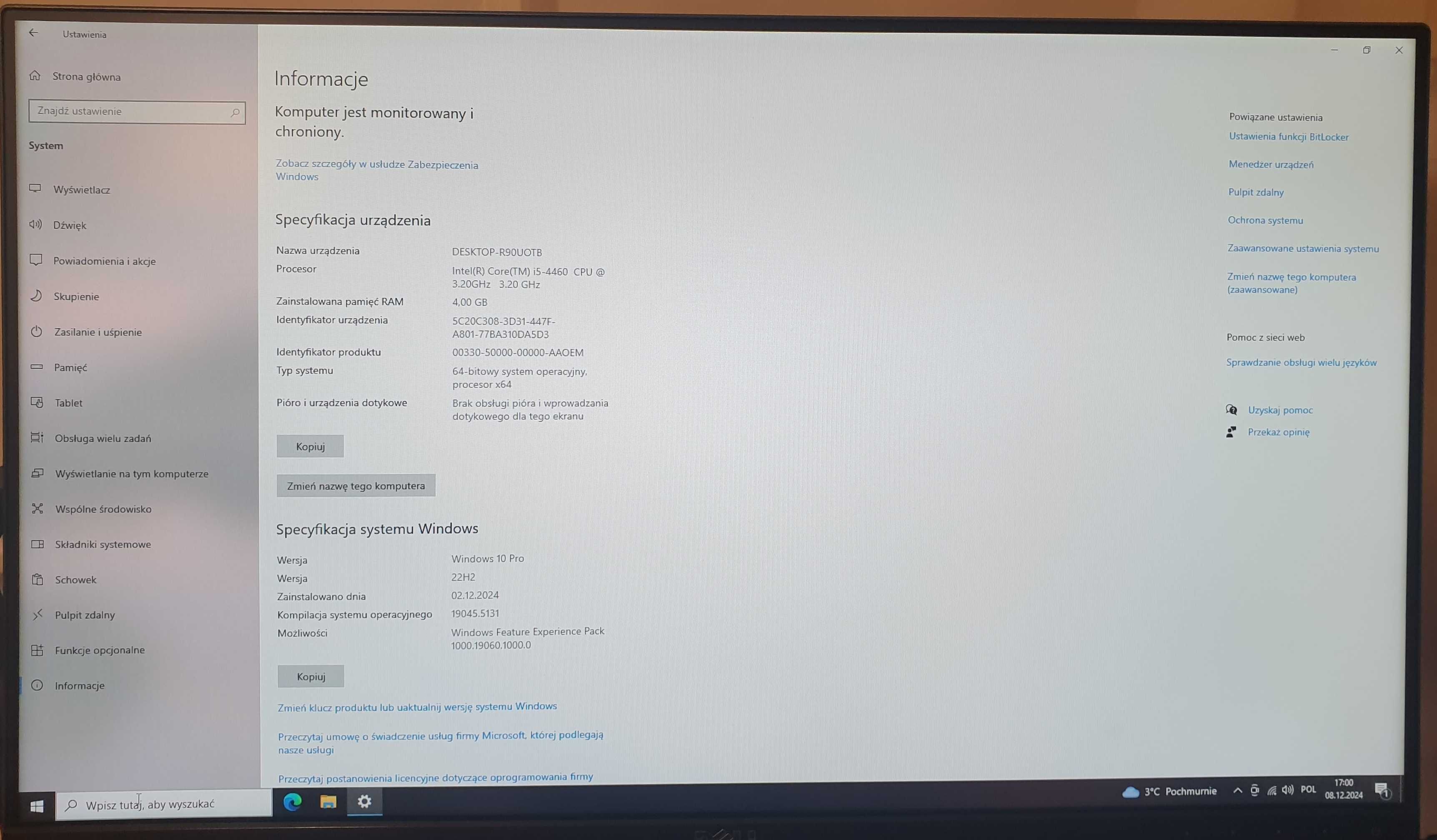 Lenovo ThinkCentre M73 Intel i5-4460 gwarancja
