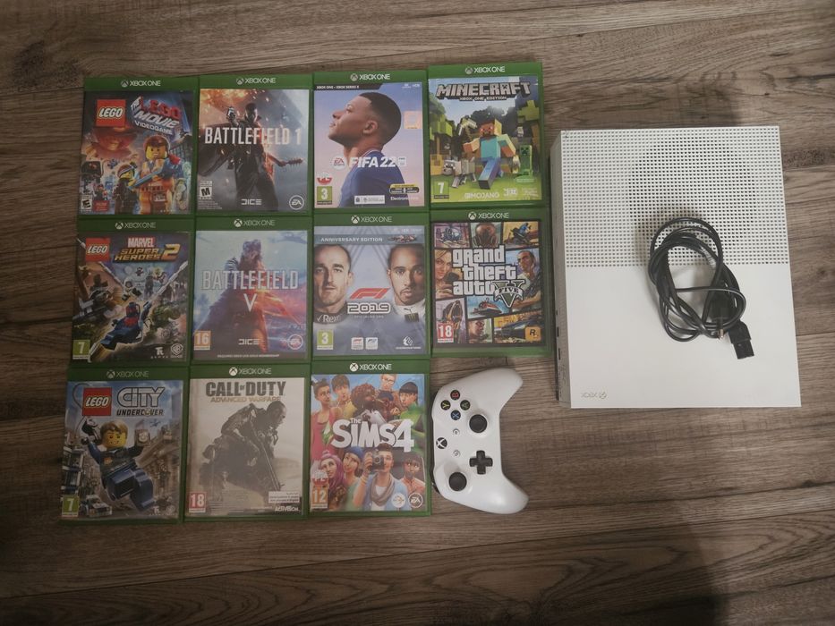 Xbox One S 500 gb, pad, gry