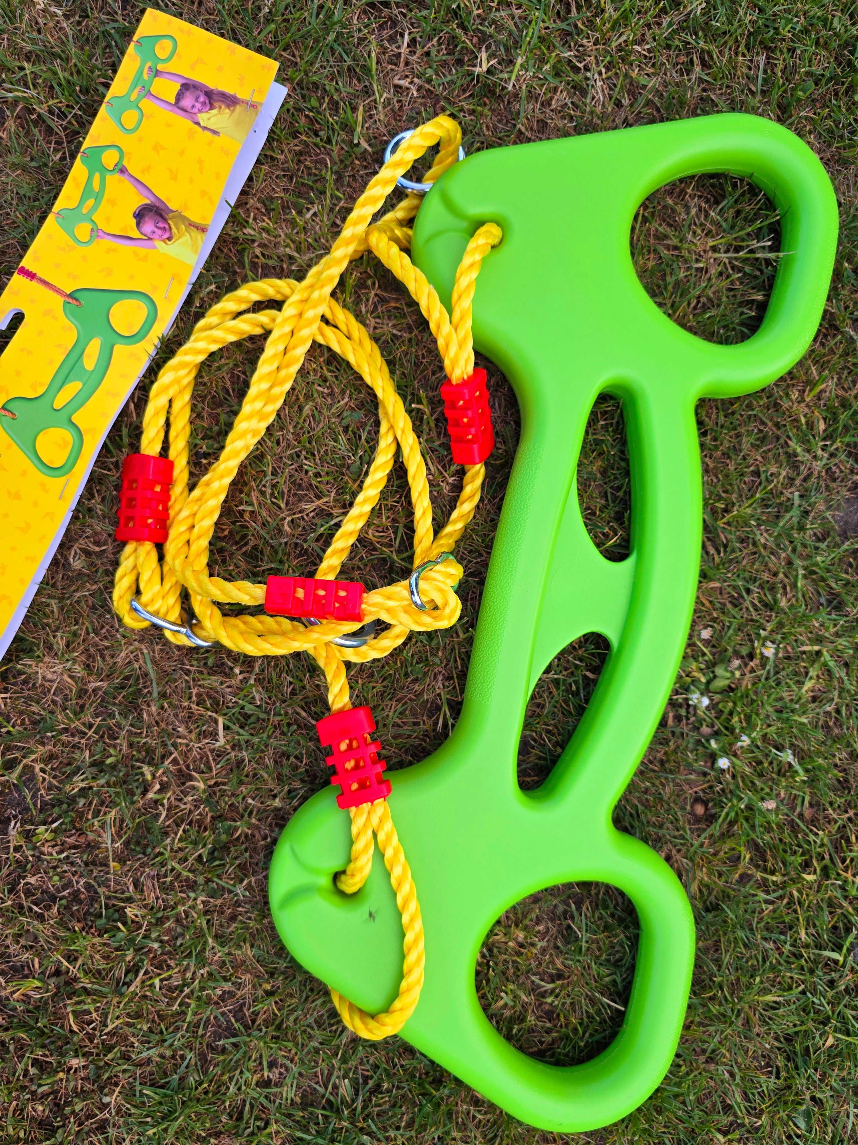 Plastikowy zielony uchwyt gimnastyczny dla dziecka _ zabawka na dwór