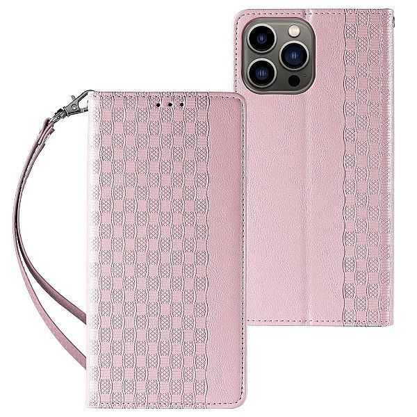 Magnet Strap Case etui do iPhone 12 Pro pokrowiec portfel + mini smycz