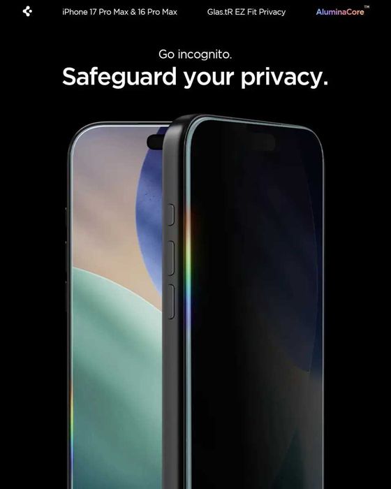 Защитное стекло Spigen Glas.tR EZ FIT Privacy 2-Pack для iPhone Air
