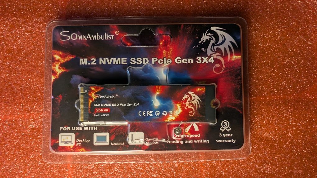Ssd m2 2280 pci 3*4 256GB нові