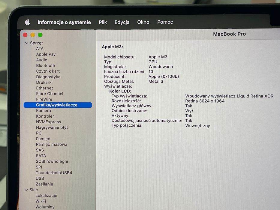 2023 MacBook Pro A2918 14" M3 16GB 512 GB