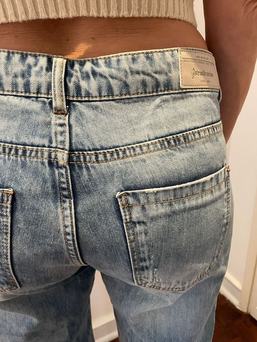 Conjunto top + calças de ganga