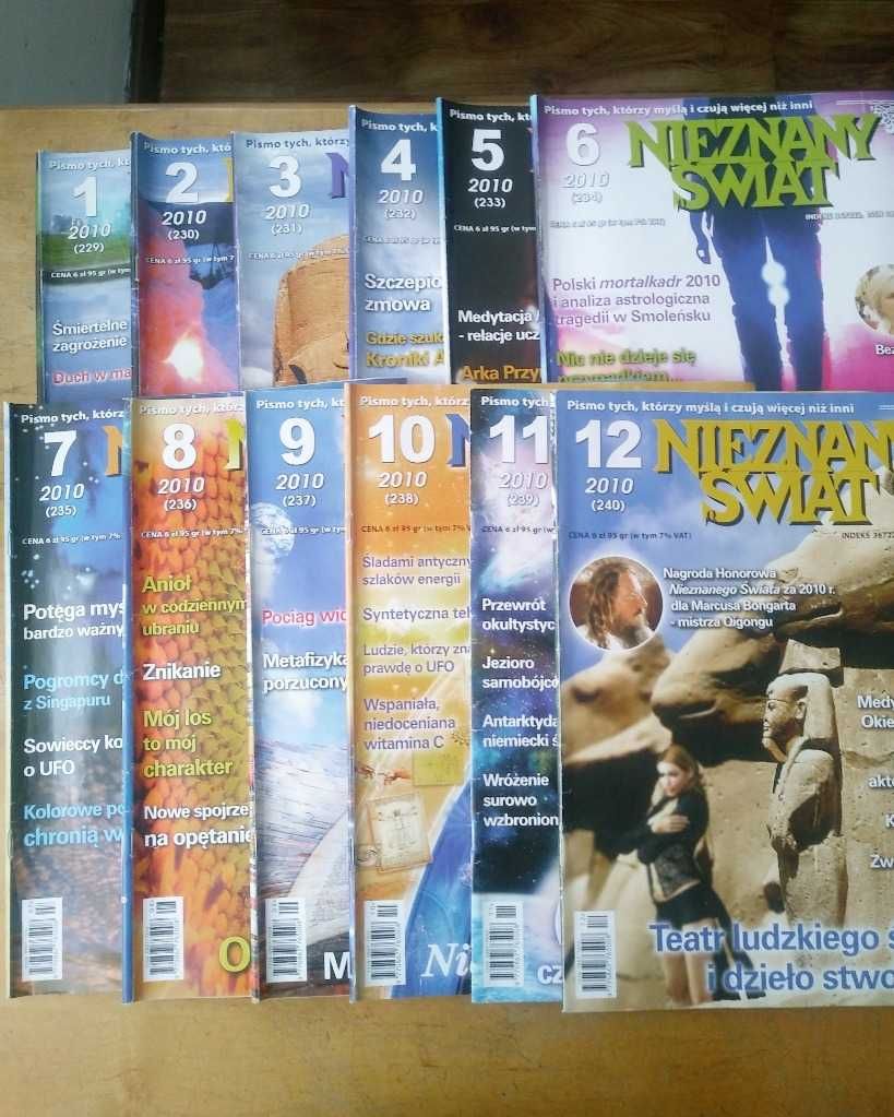 miesięcznik Nieznany Świat rocznik 2010 12 sztuk