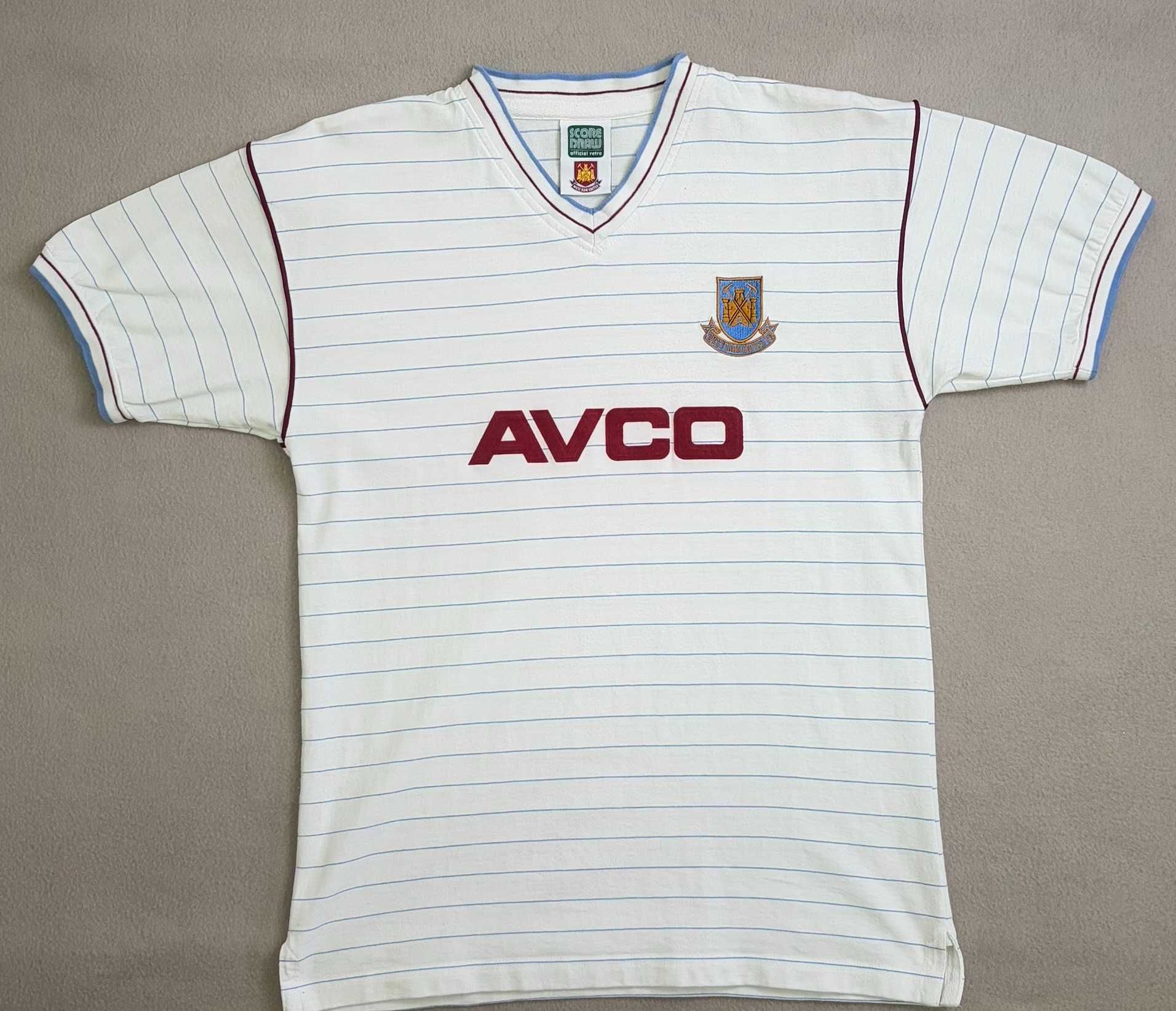 Koszulka Piłkarska West Ham United 1986/1987 Score Draw roz. S