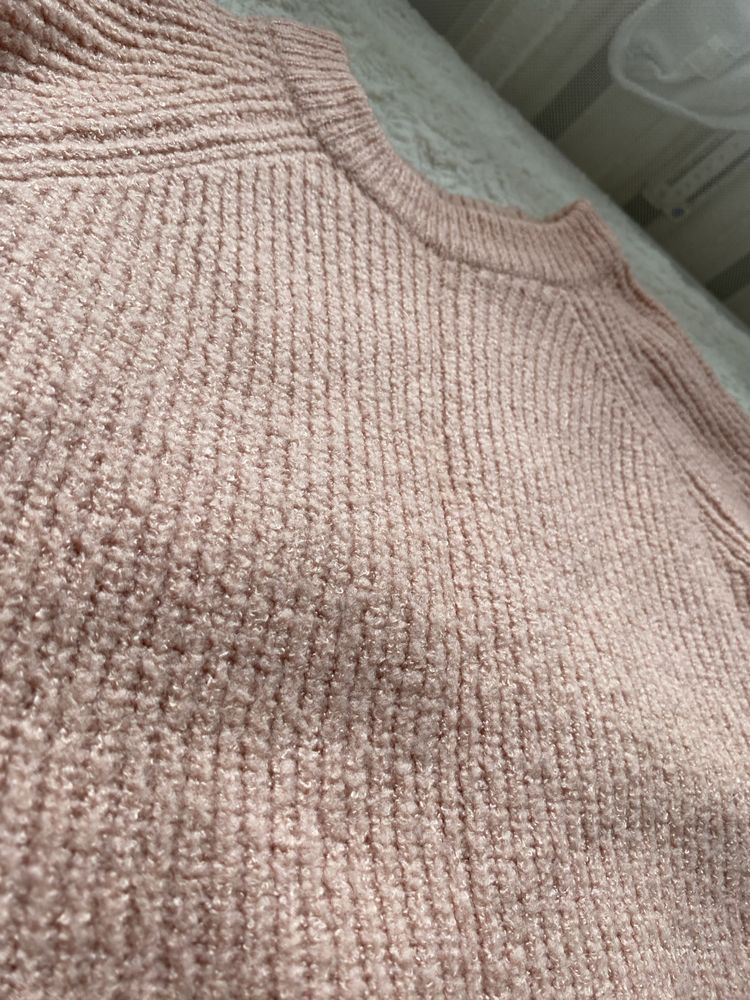 Sweterek smyk cool club sweter różowy pudrowy róż 134cm