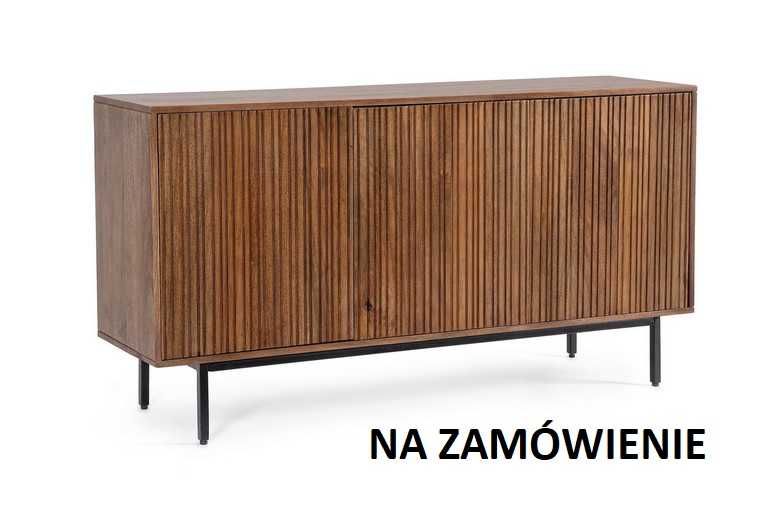 Komoda Tadita lamele drewno mango 3-drzw. 140x40x75cm Bizzotto