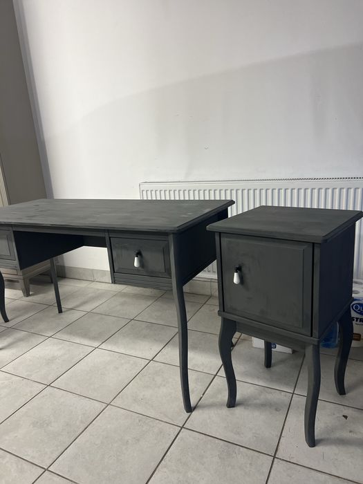 Biurko w stylu retro plus dwie szafeczki