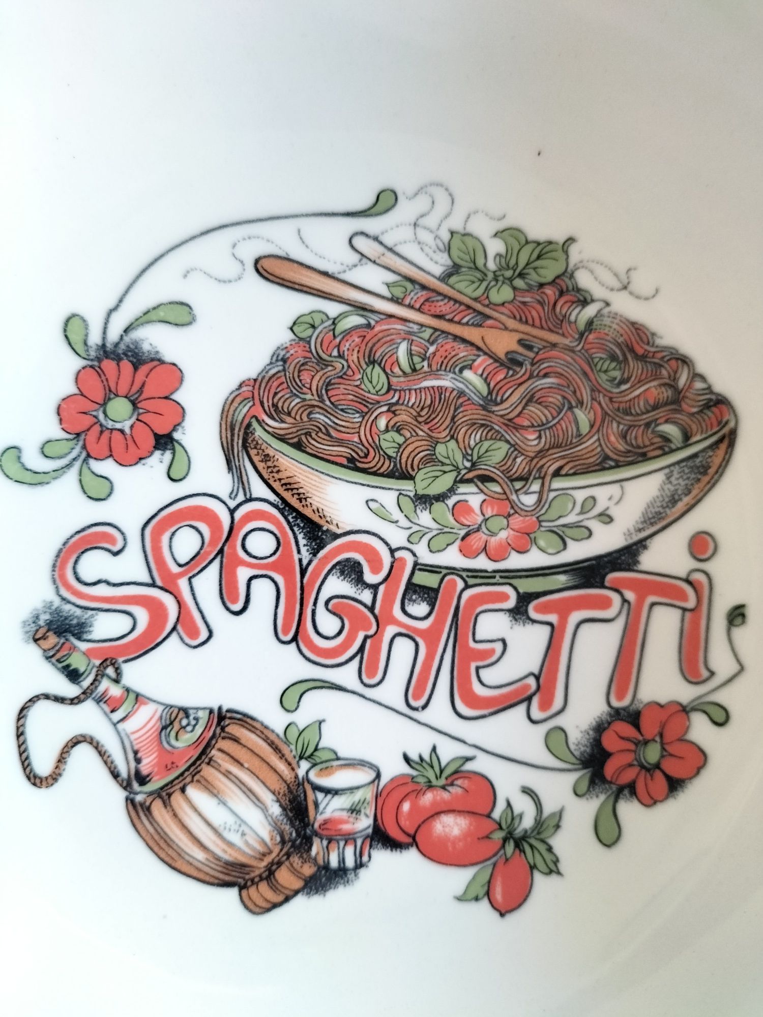 Włoskie ceramiczne miski do spaghetti