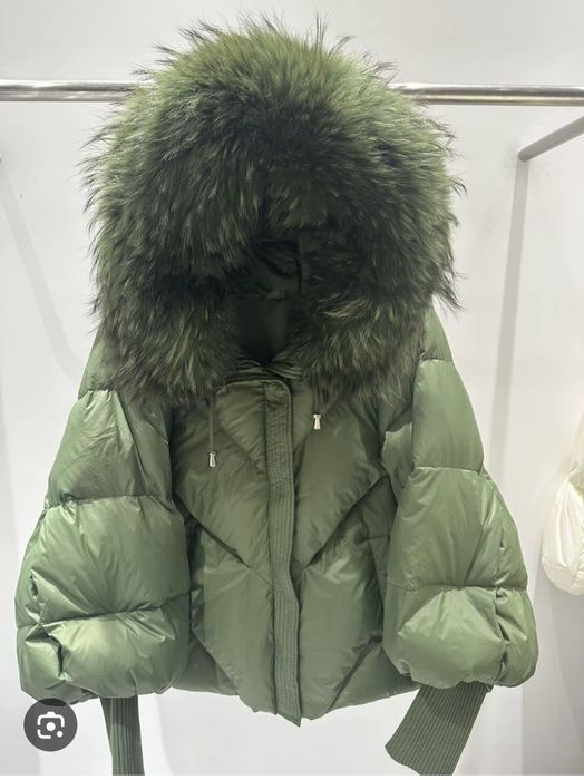 Пуховик хутро єнот