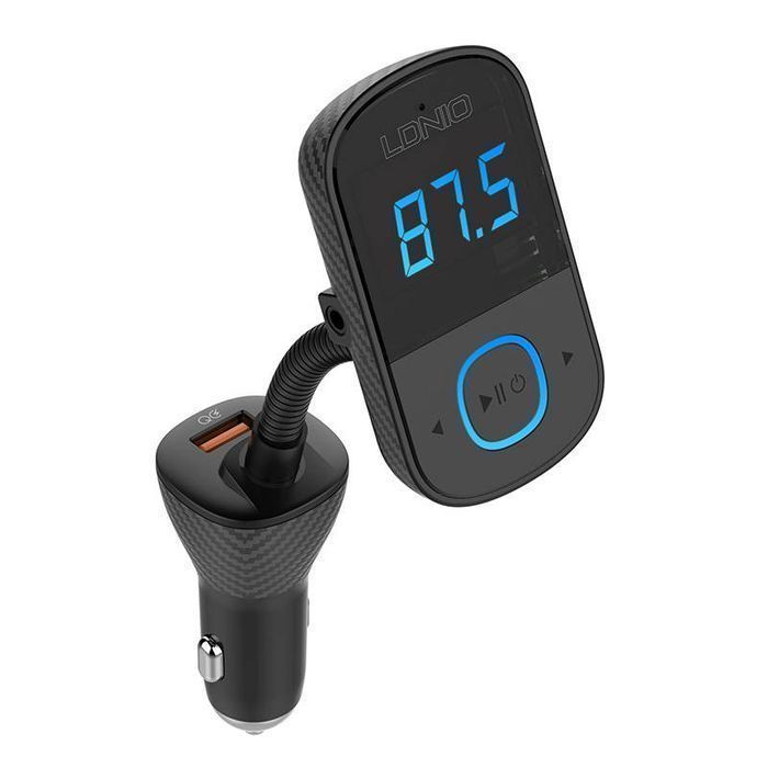 Transmiter Fm Ldnio Bluetooth C705Q 2Usb, Usb-C + Kabel Lightning