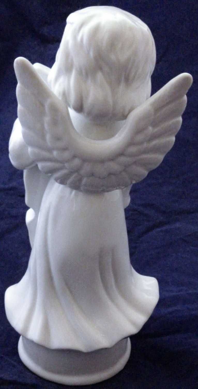 Anioł porcelanowy z wiolonczelą