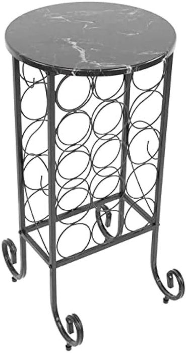 Stojak do przechowywania wina, stolik, 15 win, stylowy