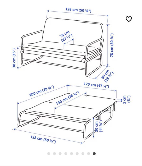 Sofá cama IKEA como novo
