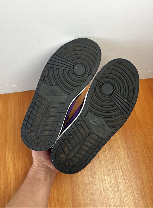 Кроссовки Air Jordan 1 Hi Flyease размер 42.5 оригинал кожаные чёрные