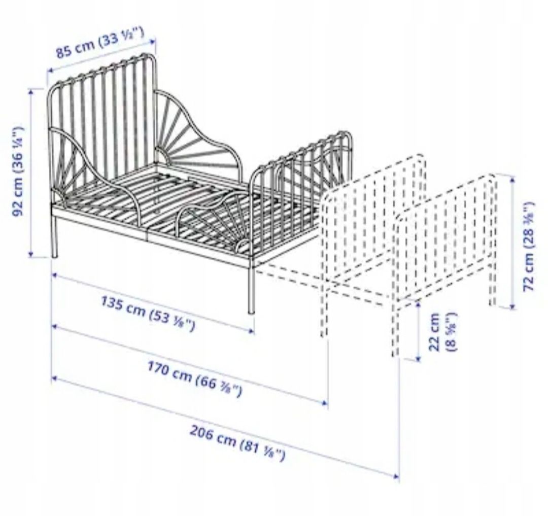 Łóżko Ikea minnen