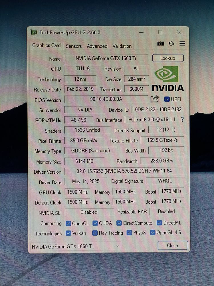 GTX 1660 Ti (6 GB GDDR6)