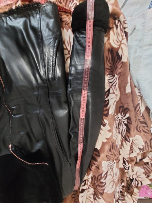 Натуральная кожаная куртка на меху