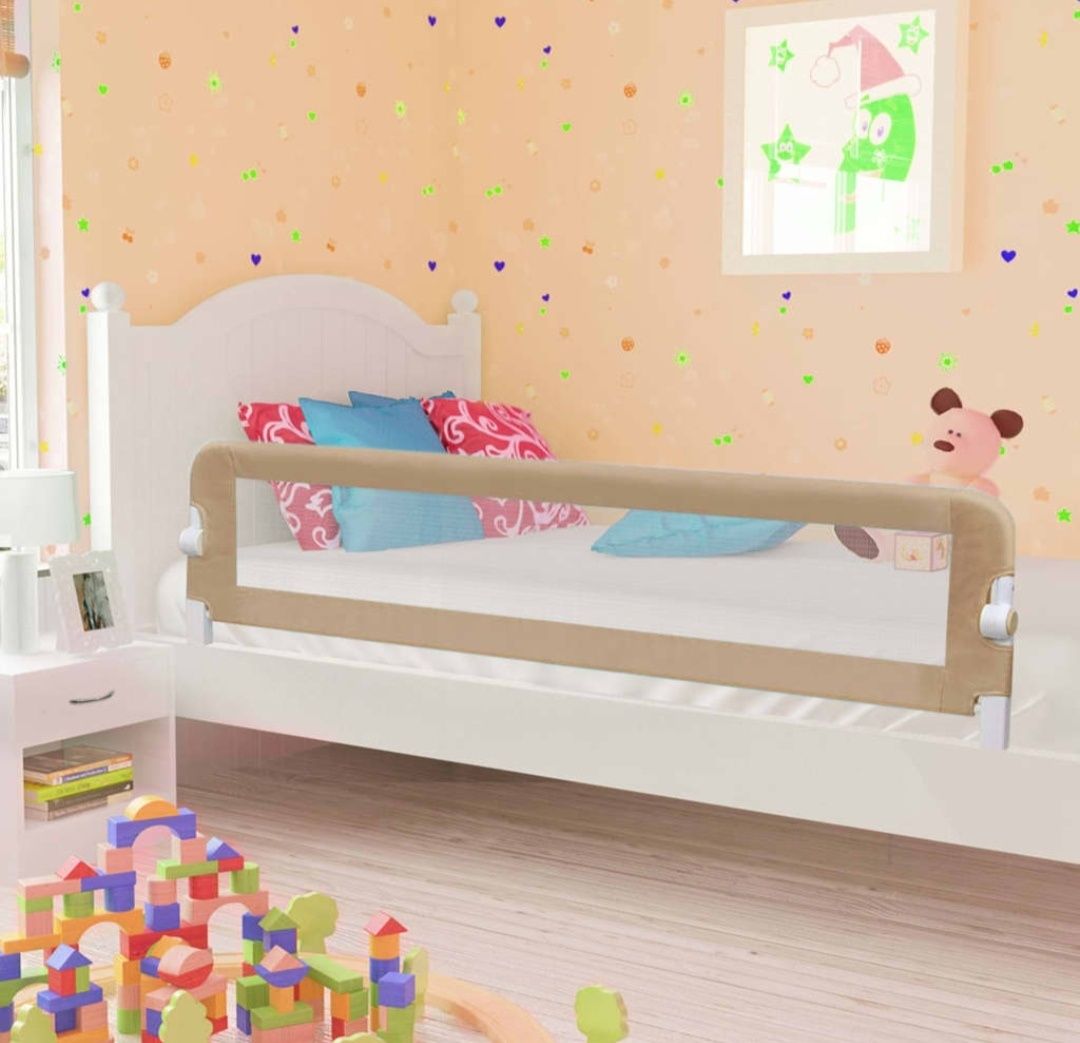 Barra de segurança cama infantil 180x42cm poliéster beje