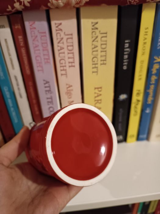 Porta velas cerâmica natalício