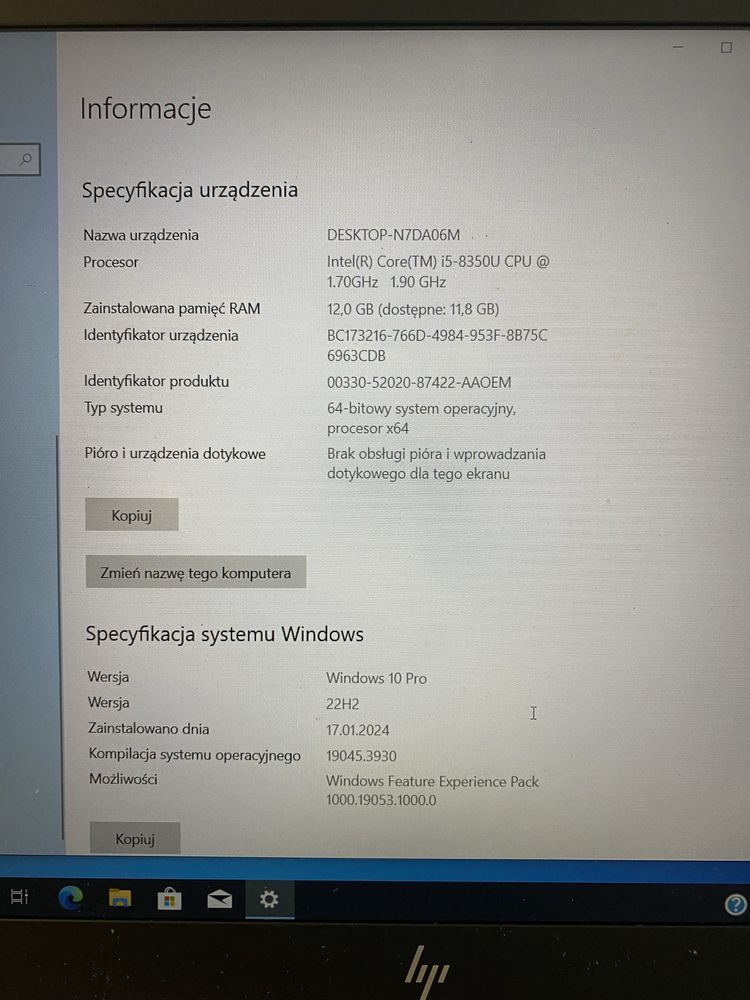 Hp elitebook 850 g6 ssd 256gb/12gb/i5