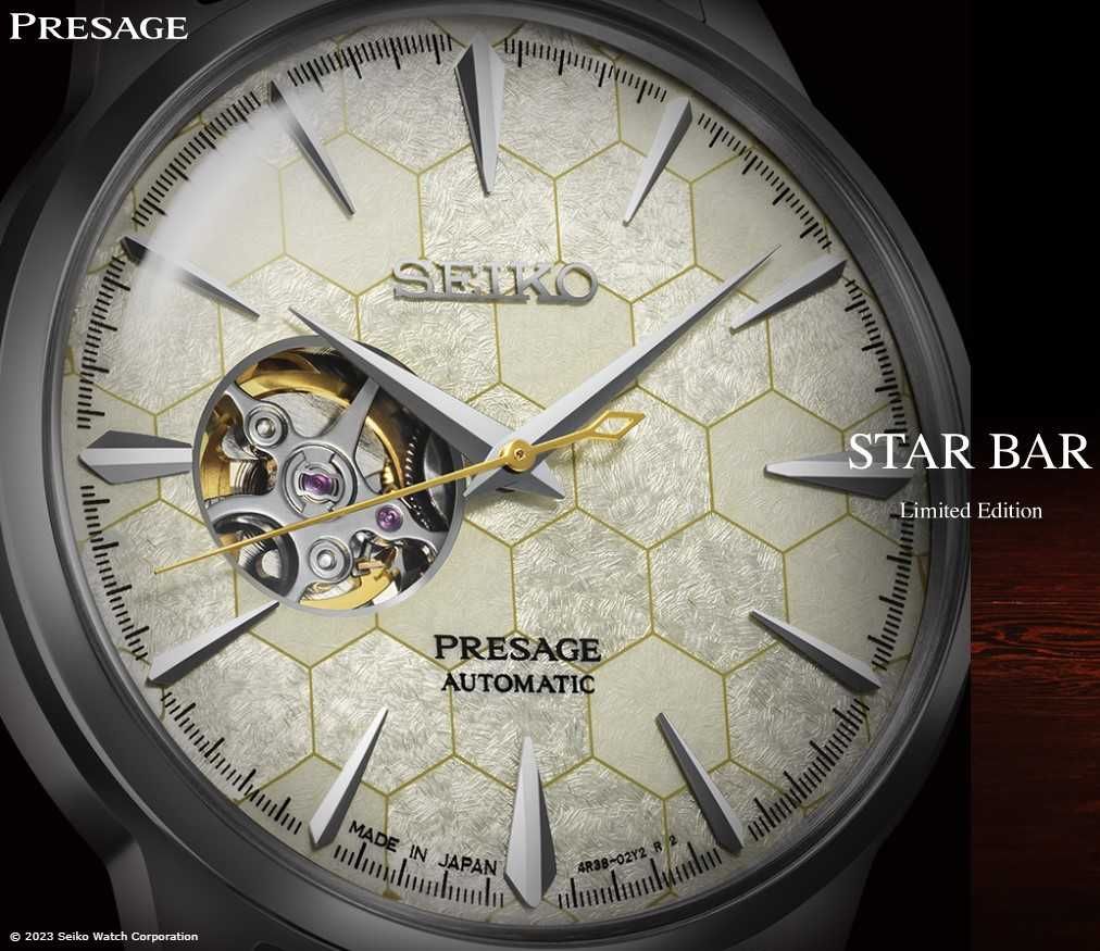 Seiko Presage SSA409J1 Star Bar Honeycomb, męski, nowy Limited Edition