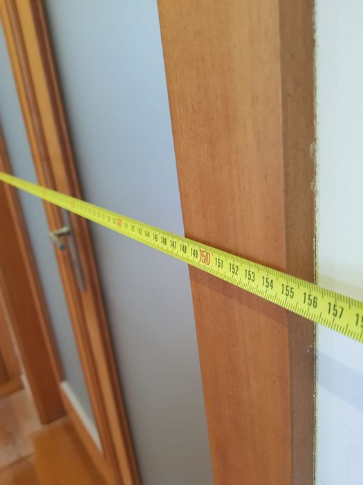 Conjunto de 2 portas de madeira e vidro