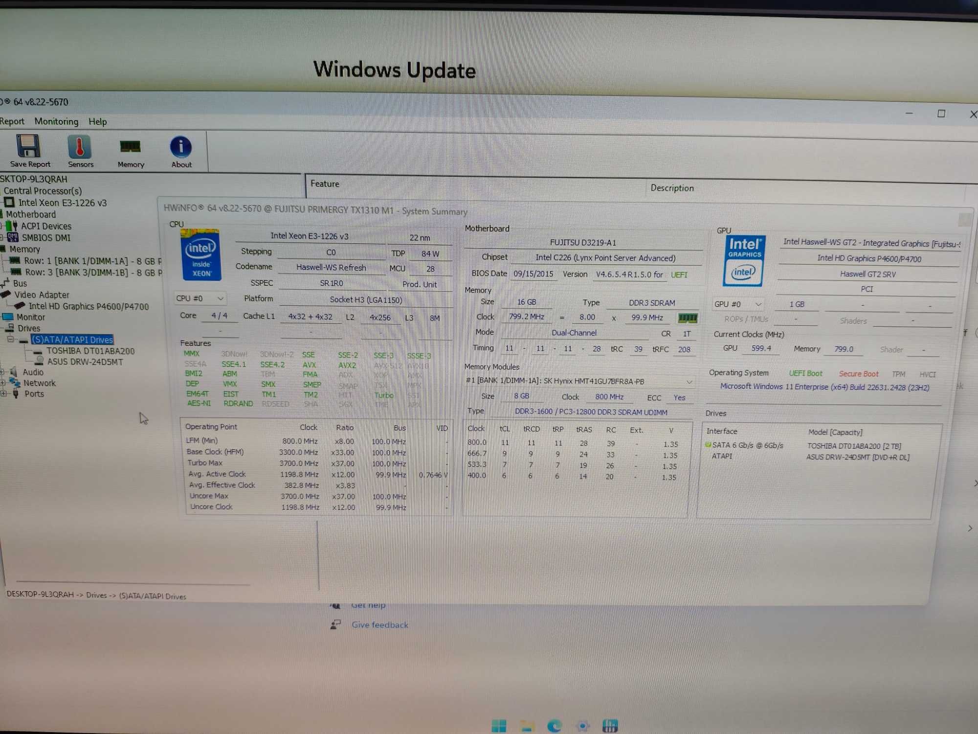 Computador Servidor Fujitsu PRIMERGY TX1310 M1